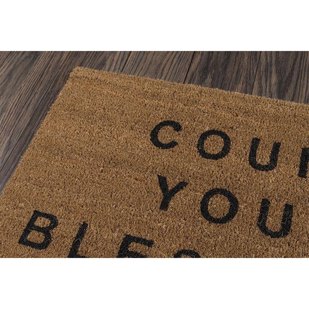 Novogratz Aloha Count ALO-5 1&#39;6&quot; x 2&#39;6&quot; Natural Door Mat, , large