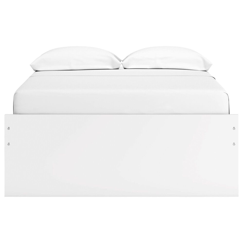 Ashley Onita Full Platform Bed with No Headboard and 1 Side Storage in White, , large
