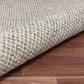 L&R Resources Criss Cross Ivory and Stone Blue 6" Round Area Rug, , large