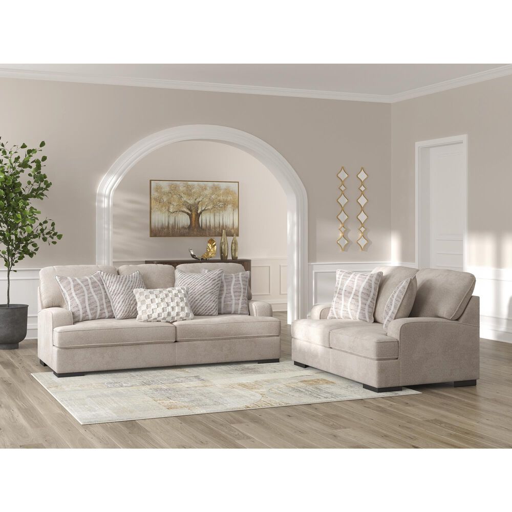 Ashley High Profile Stationary Sofa in Taupe, , large