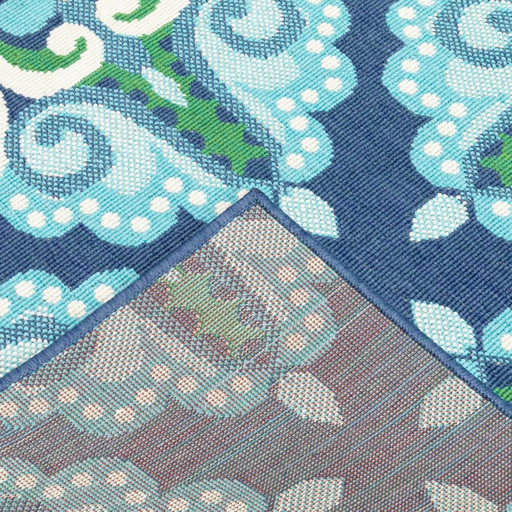 Oriental Weavers Meridian 2206B 2&#39;3&quot; x 7&#39;6&quot; Blue Runner, , large