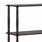 HOMLUX Turn-N-Tube 4-Tier Corner Open Storage Bookshelf in Dark Cherry and Black, , large