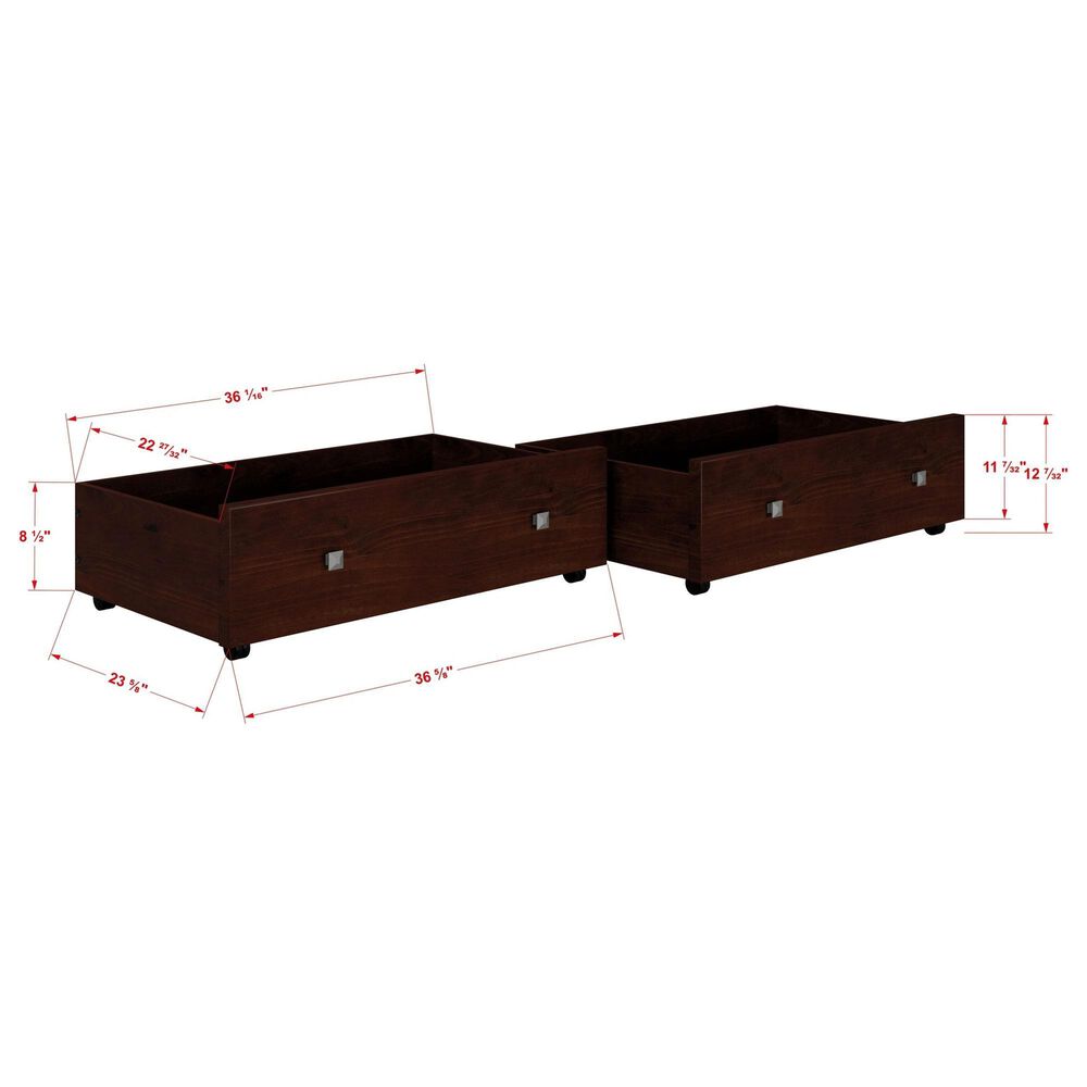 Forest Grove Dual Underbed Drawers in Cappuccino, , large
