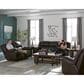Catnapper Transformer II Leather Rocking Reclining Manual Loveseat in Chocolate, , large