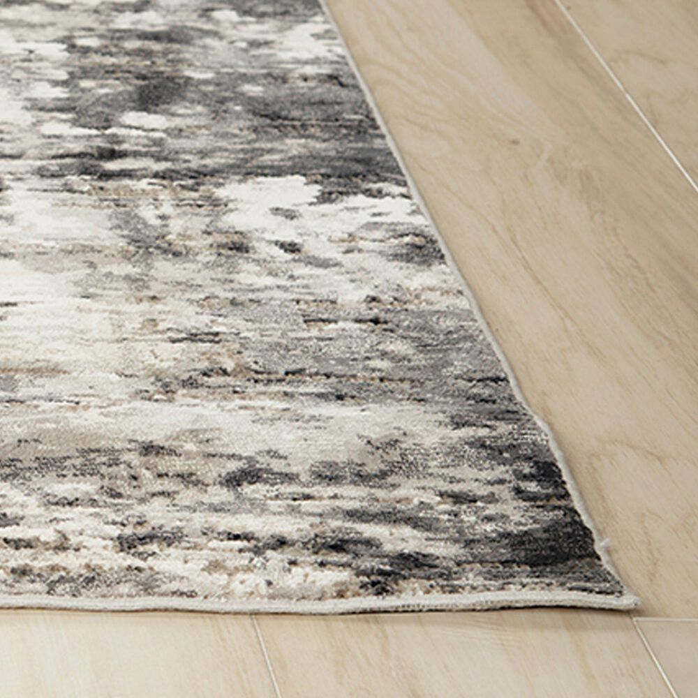 RIZZY Calabria Abstract 6&#39;7&quot; x 9&#39;6&quot; Neutral and Black Area Rug, , large