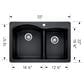 Blanco Diamond 1-3/4 Double Bowl Dual Mount Kitchen Sink in Soft White, , large