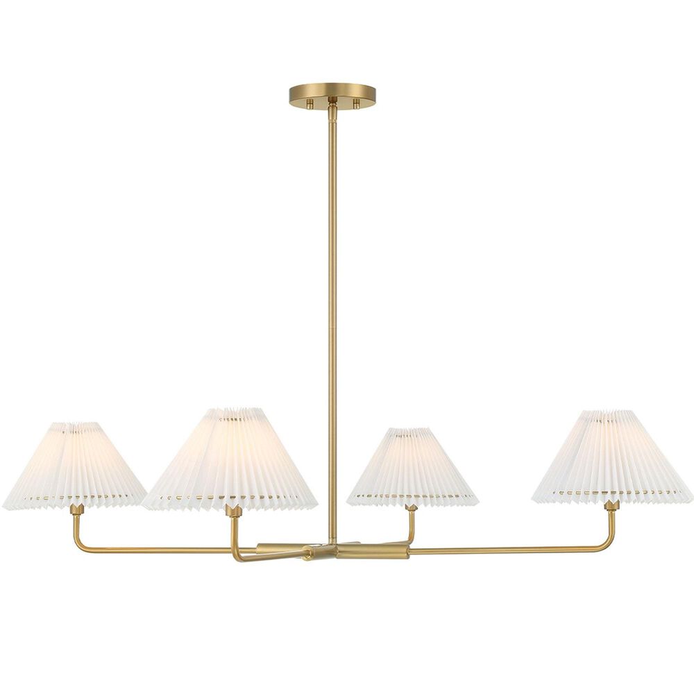 Savoy House 4 Light Chandelier in Natural Brass, , large