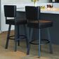Delaware Dining Malibu 26" Swivel Barstool in Matte Black/Black, , large