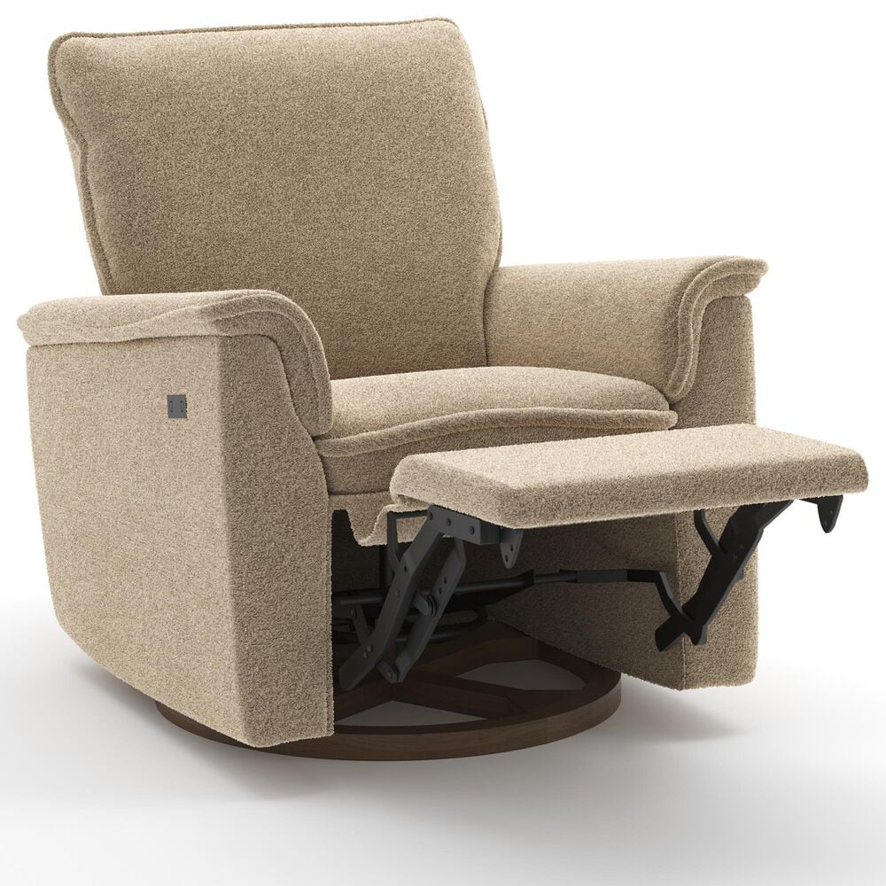 Baby Appleseed Anza Power Swivel Glider Recliner in Taupe, , large