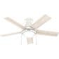 Hunter Aren Low Profile 44" Ceiling Fan with LED Lights in Fresh White, , large