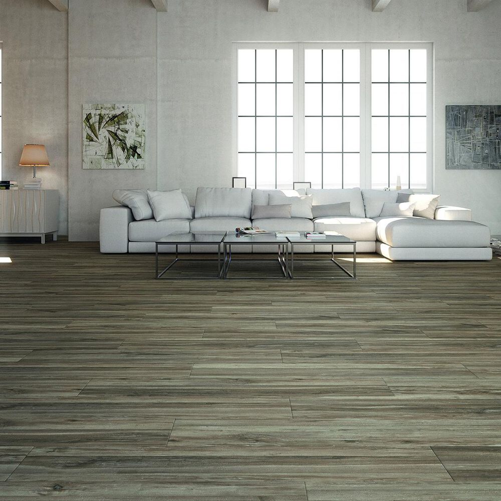 Emser Theory Gray 8" x 45" Porcelain Tile, , large