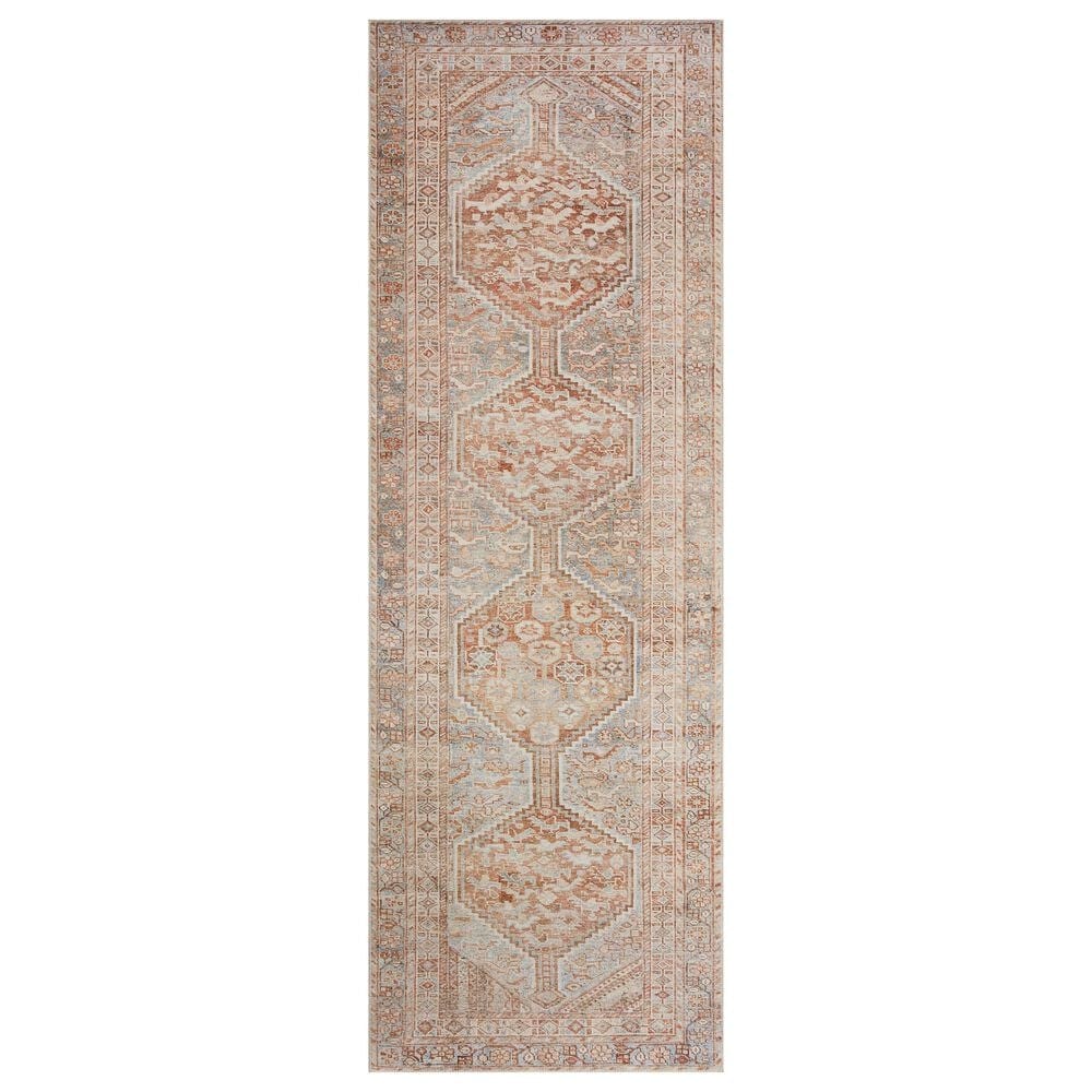Chris Loves Julia x Loloi Jules 2&#39;6&quot; x 12&#39; Tangerine and Mist Runner, , large