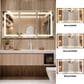 HOMLUX 48" x 32" Bathroom Medicine Cabinet with Mirror in Silver, , large