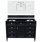 James Martin Vanities Brittany 48" Single Bathroom Vanity in Black Onyx with 3 cm Ethereal Noctis Quartz Top and Rectangle Sink, , large