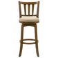 Armen Living Wren Swivel Bar Height Stool with Light Scone Upholstery in Sepia Brown, , large