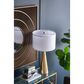 A&B Home Cone Table Lamp with Collapsible Shade in Gold, , large