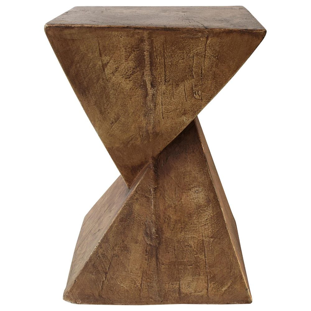 Hearth and Haven Tess Outdoor Twist-Shape Side Table in Natural, , large