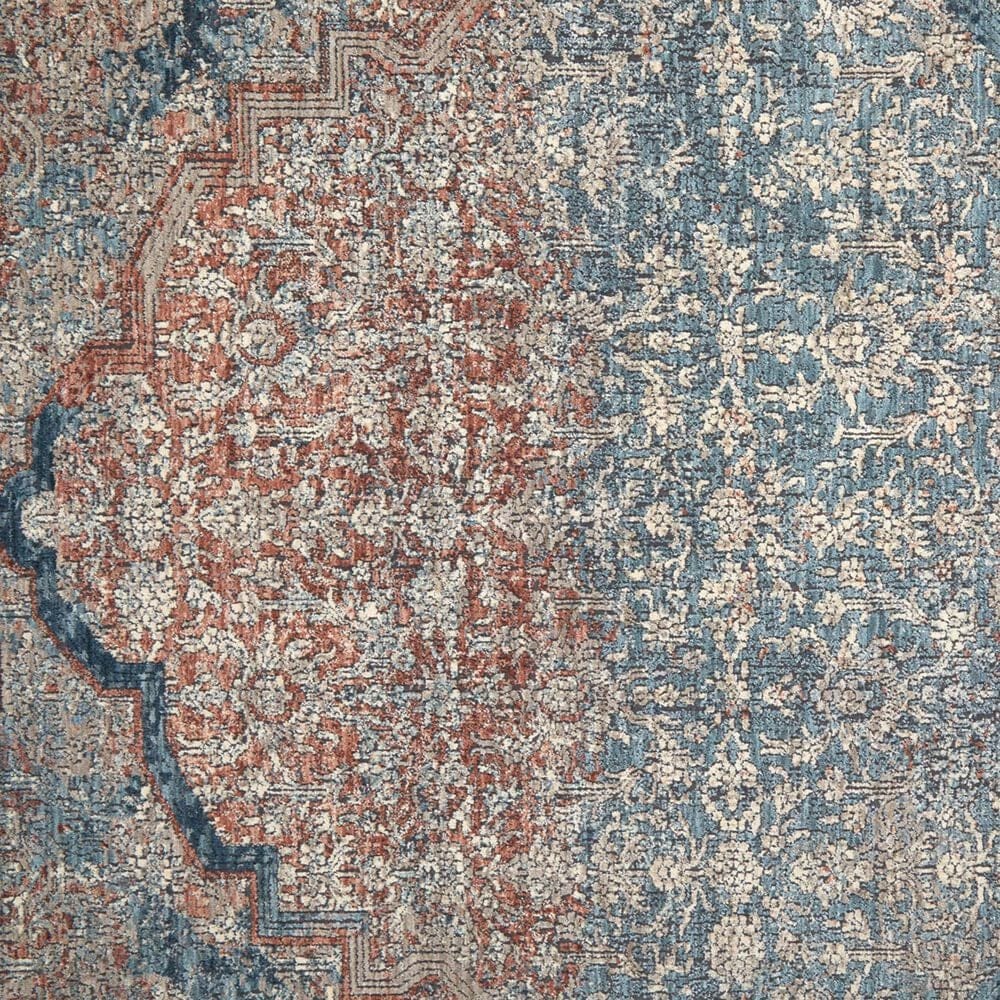Feizy Marquette 2&#39;8&quot; x 10&#39; Blue and Multicolor Runner, , large