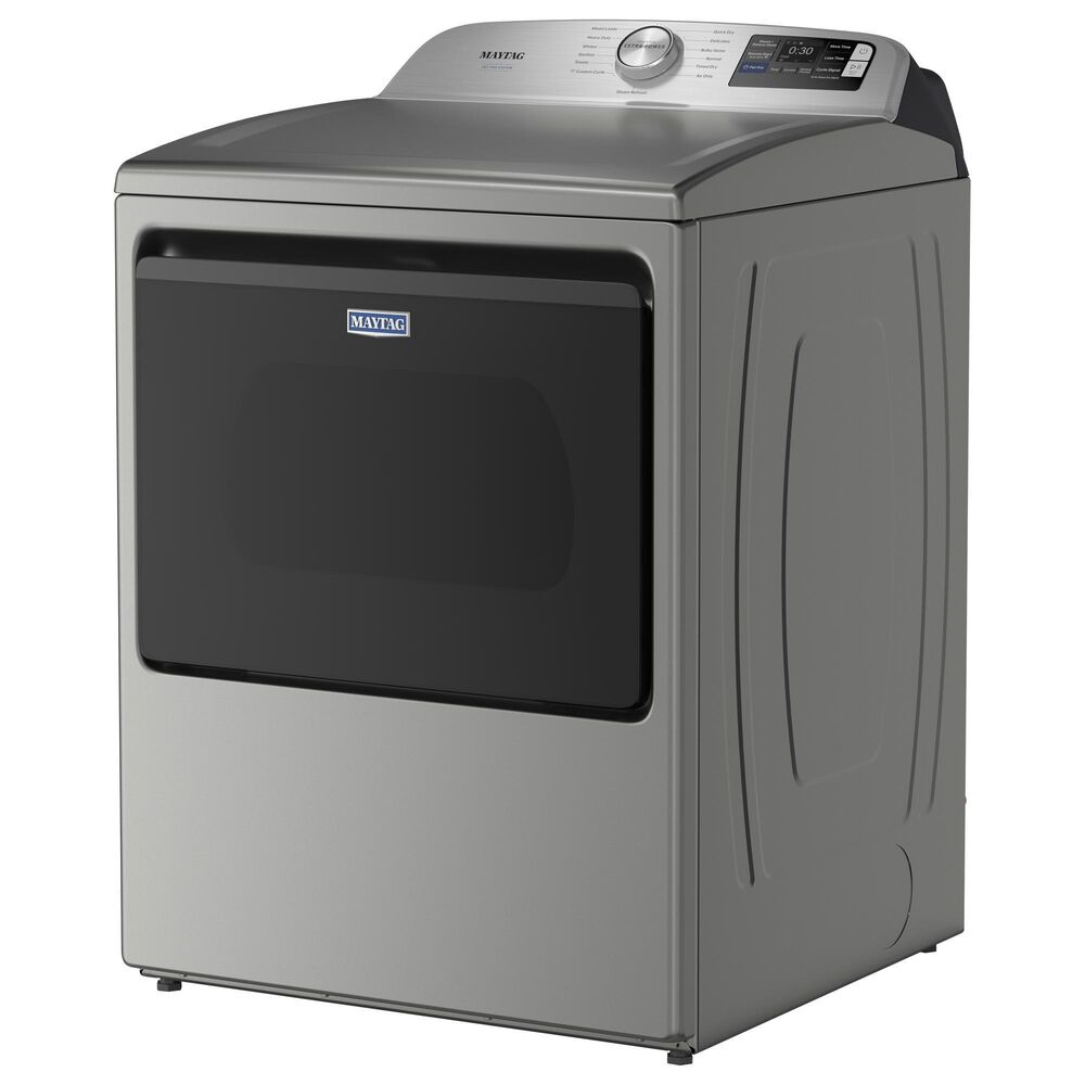 Maytag 7.4 Cu. Ft. Electric Smart Top Load Dryer with Pet Pro Option in Classic Silver, , large