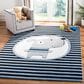 Safavieh Carousel Animals 8" x 10" Navy and Ivory Kids  Area Rug, , large