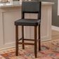 Linon Home Decor Vega Bar Stool with Black Cushion in Espresso, , large