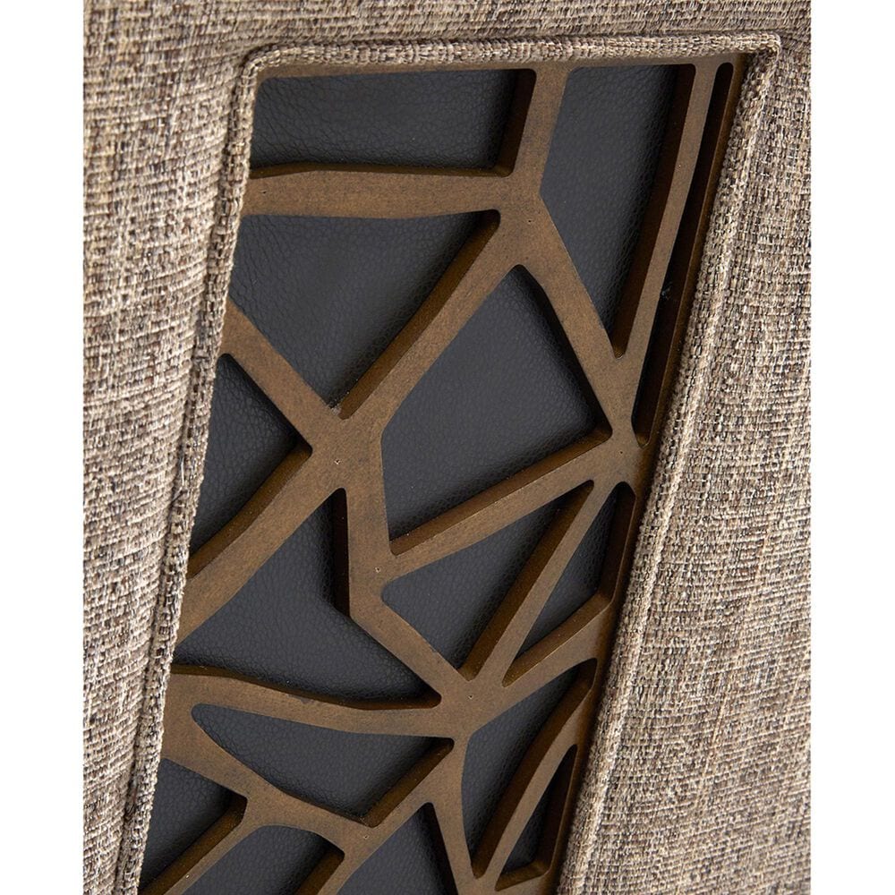 Nicolette Home Ryker Host Upholstered Side Chair with Aged Brass Accents, , large