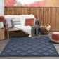 Nourison Easy Care 4" x 6" Navy Blue Indoor/Outdoor Area Rug, , large