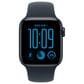 Apple Watch SE 3 (GPS) 40mm Midnight Aluminum Case with Navy Blue Sport Band - S/M, , large