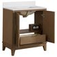 37B Fenwick 30" Single Bathroom Vanity in Kona with Glossy White Composite Stone Top and Backsplash, , large