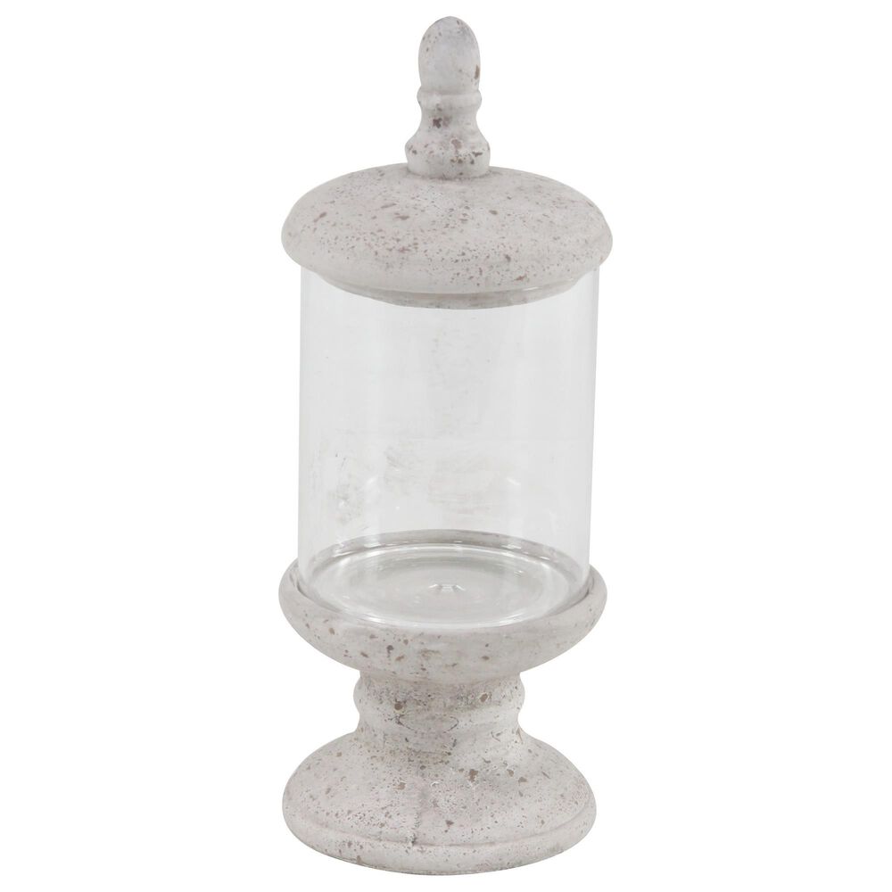 Maple and Jade 17" x 6" Jar in White, , large
