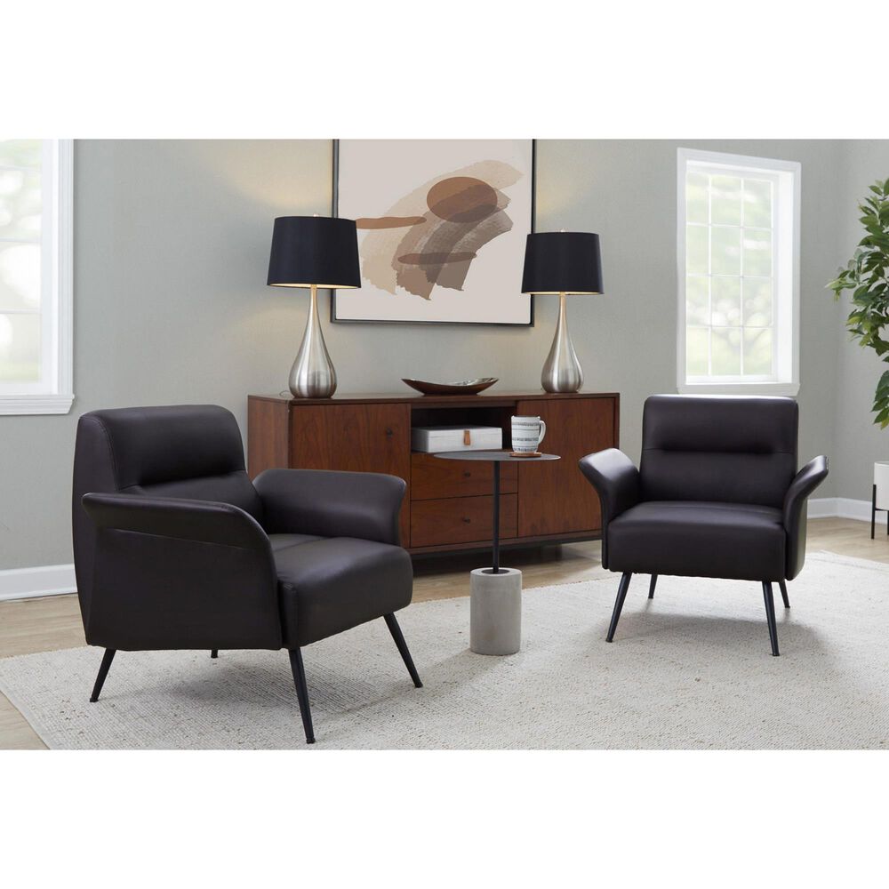 Lumisource Petal Accent Chair in Espresso, , large