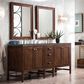 James Martin Vanities Addison 72" Double Bathroom Vanity in Mid-Century Acacia with 3 cm Parisien Bleu Quartz Top and Rectangular Sinks, , large