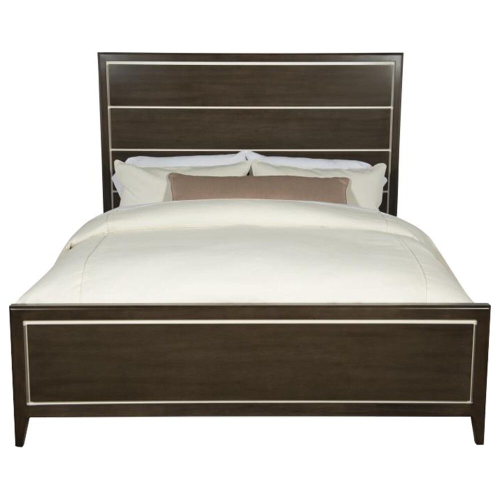 Century  Aria Queen Bed in Brownstone and Oxford White, , large