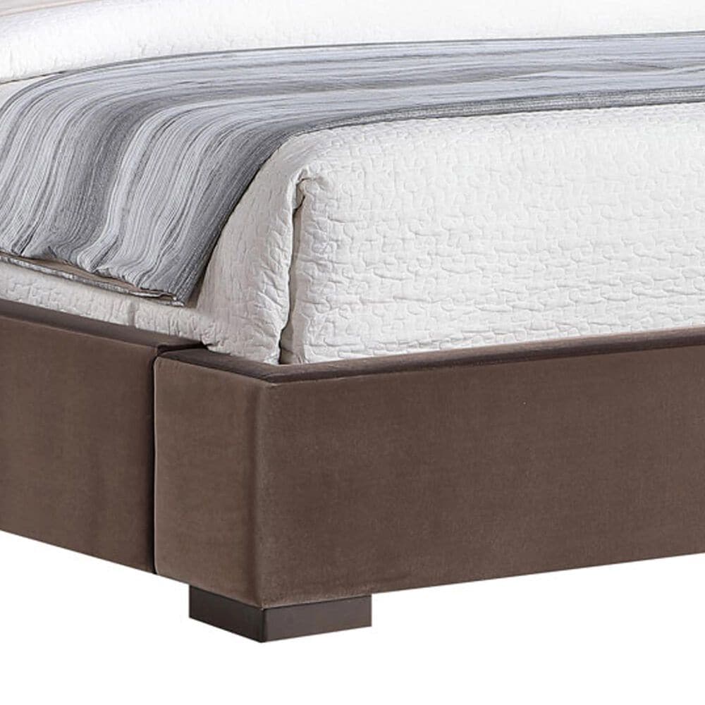 Crystal City Pearson Queen Upholstered Bed in Chocolate, , large