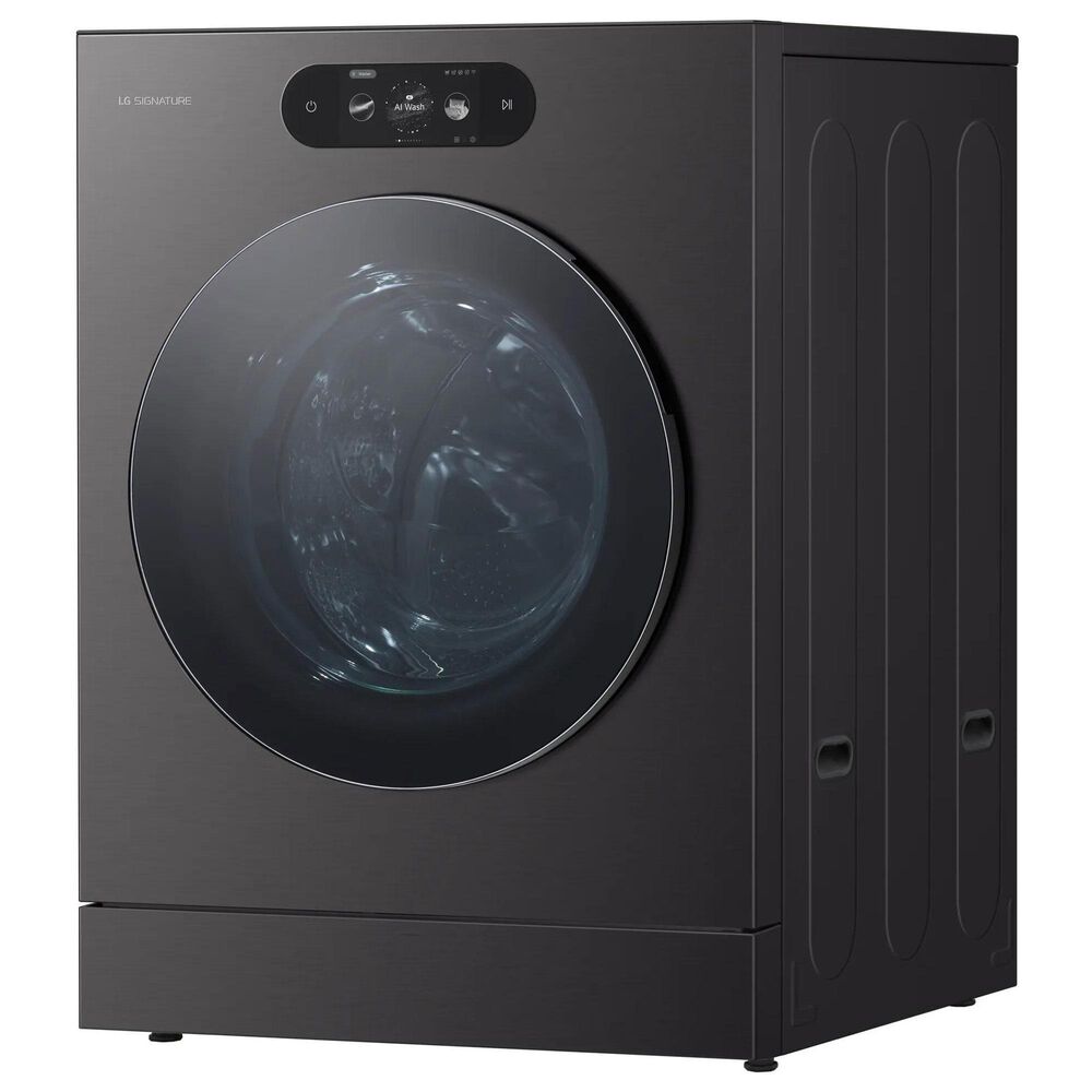 LG 5.8 Cu. Ft. Smart Front Load Washer in Brushed Black Steel, , large