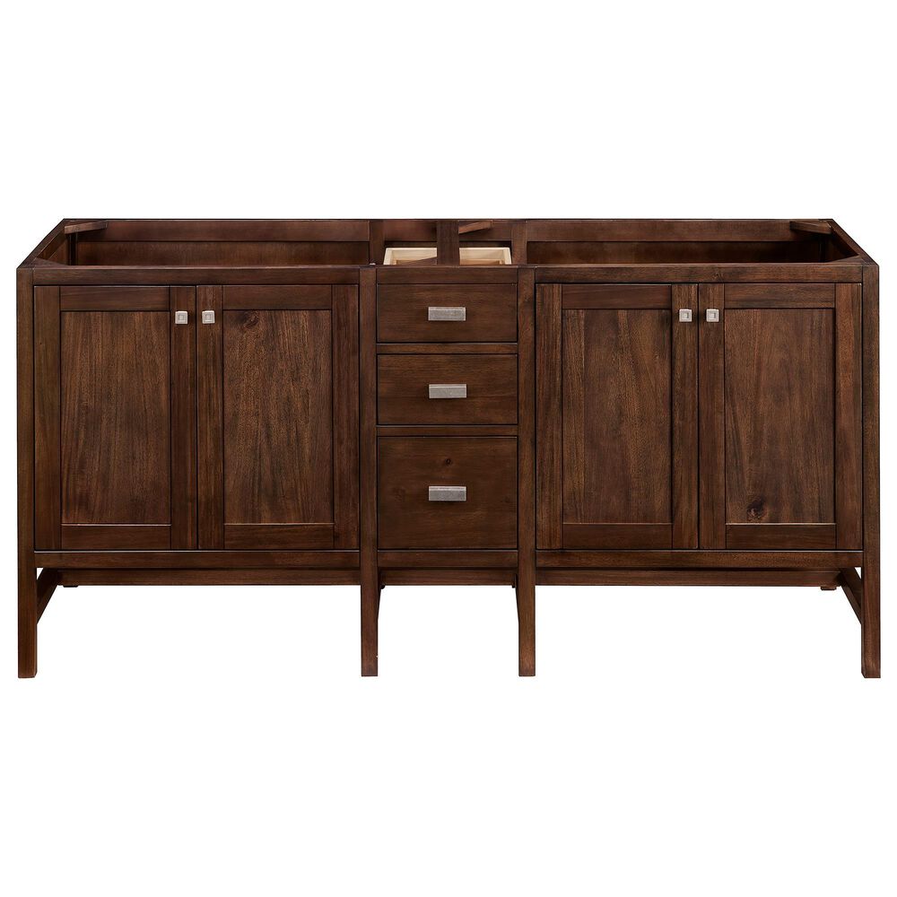 James Martin Vanities Addison 72&quot; Double Bathroom Vanity in Mid-Century Acacia with 3 cm Parisien Bleu Quartz Top and Rectangular Sinks, , large