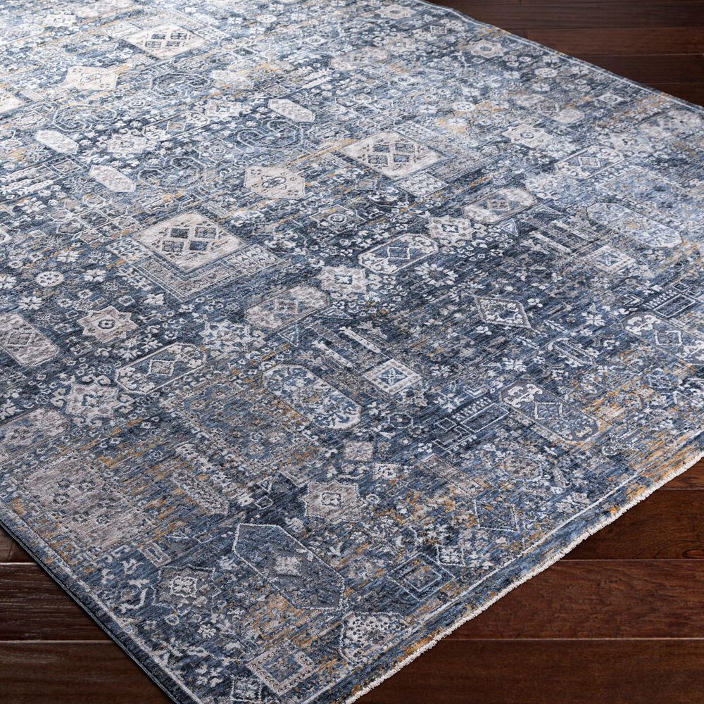 Surya Cardiff Blue, Deep Teal, Medium Gray, Light Gray, Camel and Charcoal 12&#39; x 15&#39; Area Rug, , large