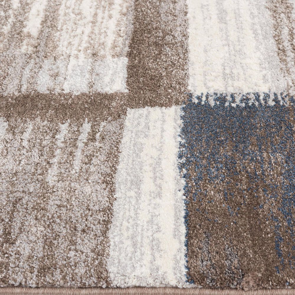 Central Oriental Structures Torrent Quti 7&#39;10&quot; x 9&#39;10&quot; Cloud and Parchment Area Rug, , large