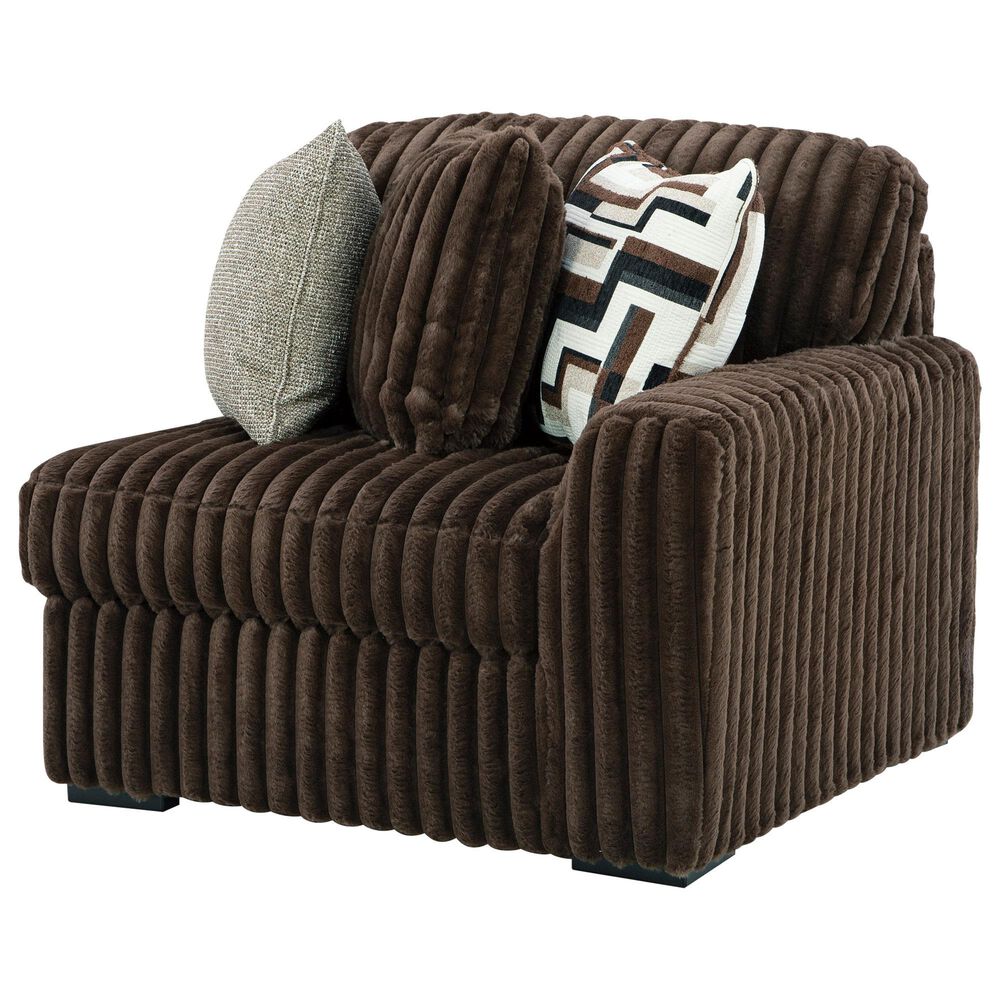 Ashley Midnight-Madness 3-Piece Symmetrical Sectional Sofa in Chocolate, , large