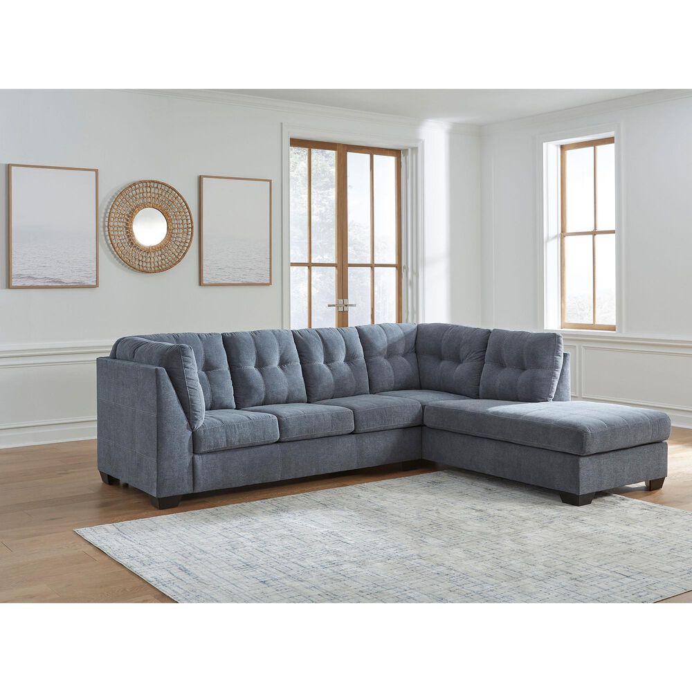 Ashley Marleton 2-Piece Right Facing Sectional with Chaise in Denim, , large