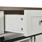 HOMLUX 54" Kitchen Island with Sliding Barn Door in White, , large