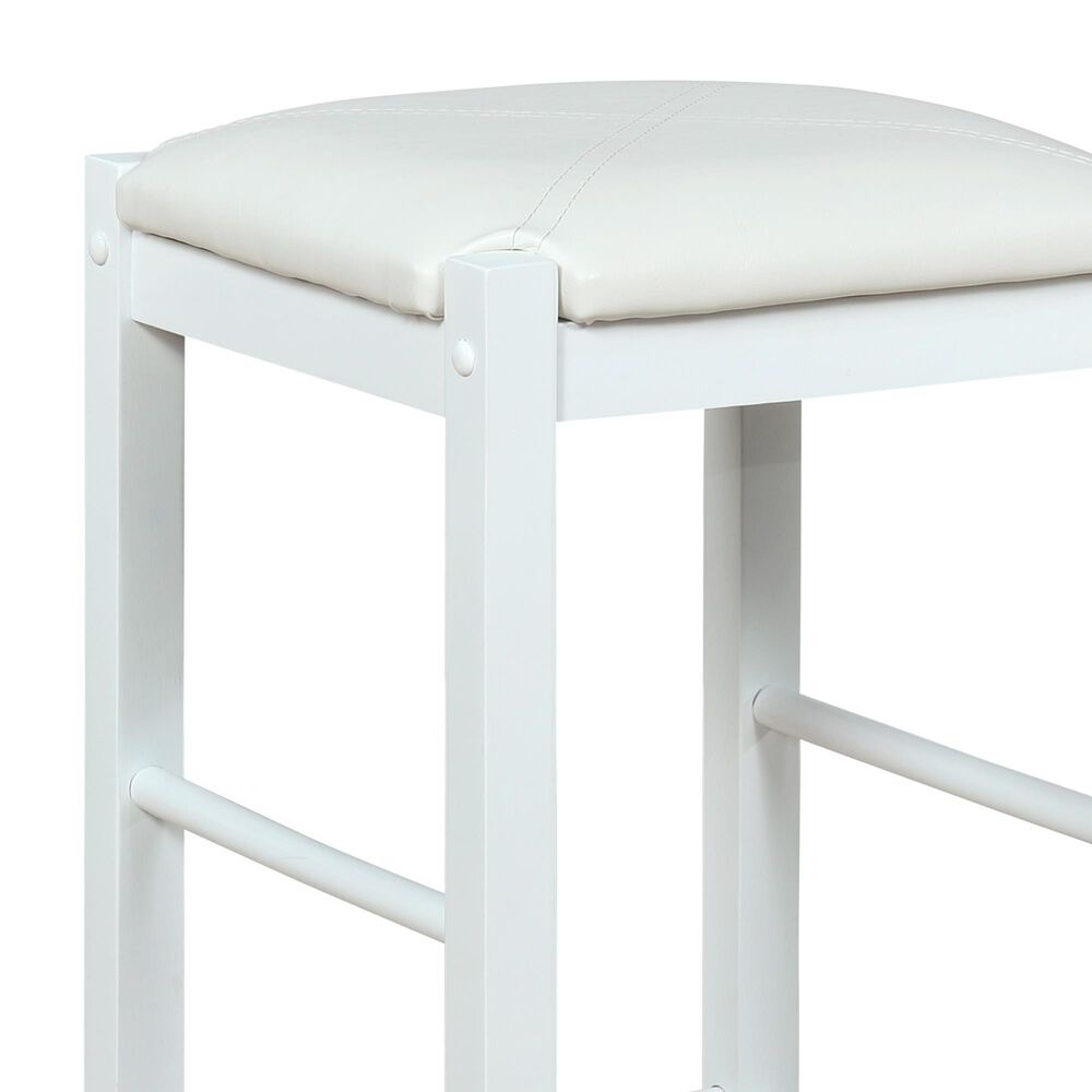 Linon Home Decor Lancer Counter Stool in White (Set of 2), , large