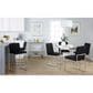 LumiSource Fuji Side Chair with Black Velvet Cushion in Brushed Stainless Steel (Set of 2), , large