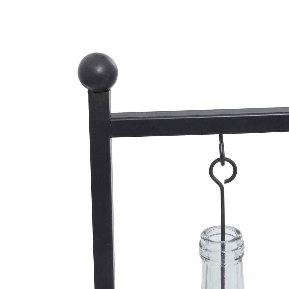 Maple and Jade 20&quot; x 36&quot; Metal Lantern in Black, , large