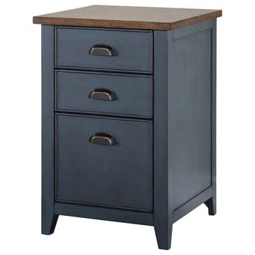 Wycliff Bay Fairmont 3-Drawer File Cabinet in Dusty Blue and Natural, , large