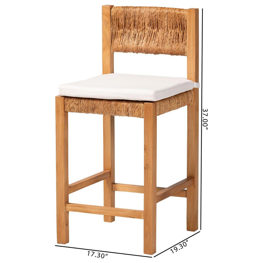 Baxton Studio Pava Counter Stool in Honey, , large