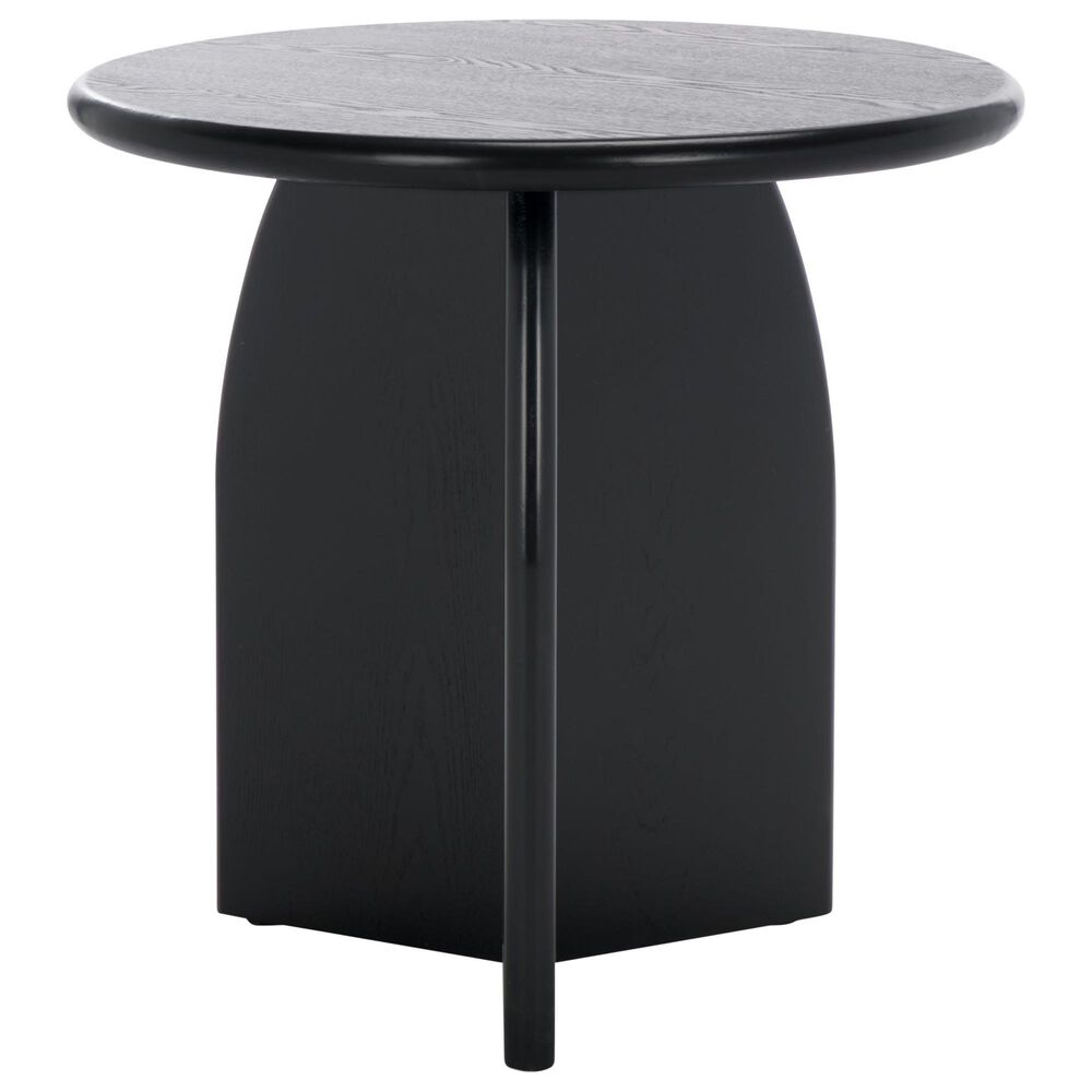 Safavieh Barazi Round End Table in Black, , large