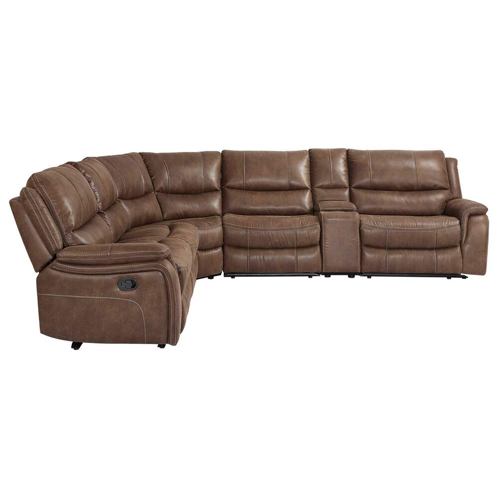 Steve Silver Lehi 6-Piece Manual Reclining Sectional in Brindle, , large