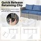 HOMLUX 6-Piece Patio Conversation Set in Denim Blue, , large