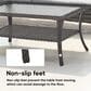 Sunwell Garden Outdoor Coffee Table with Shelf in Brown, , large